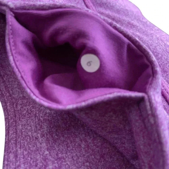 Lululemon Wunder Under Crop  Heathered Purple Stretch Size 6 - Picture 4 of 6